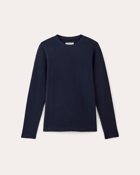 The Waffle Long-Sleeve Crew | Navy