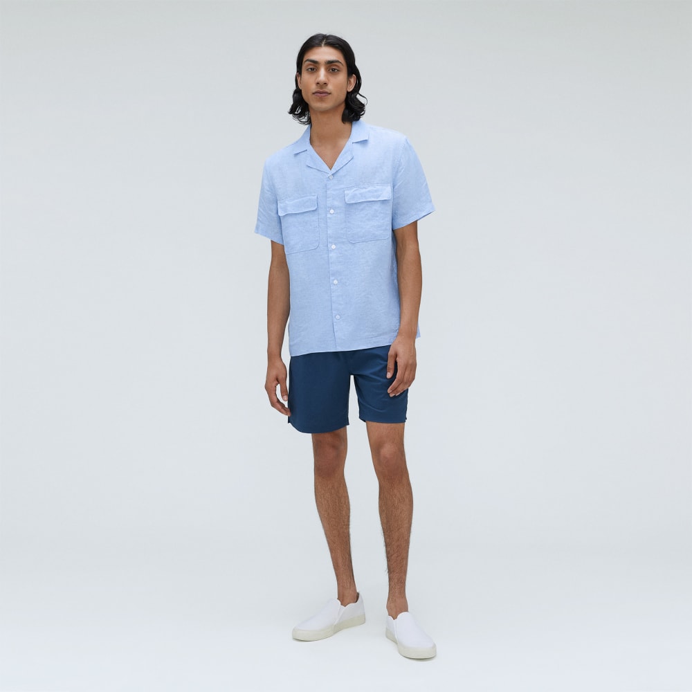 The Resort Shirt in Linen | Light Blue
