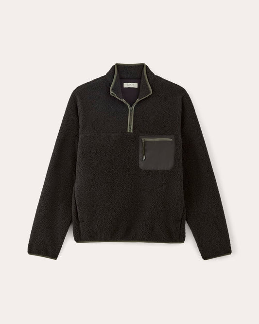The Teddy Quarter-Zip Fleece | Black