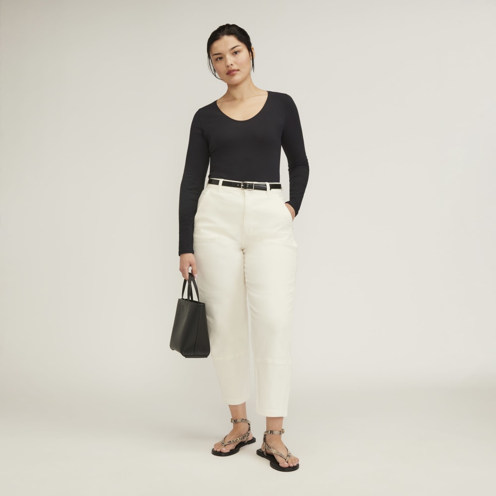 The Supima® Form Ballet Neck Tee | Black