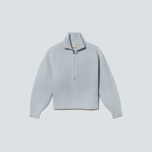 The Half-Zip Sweater in Luxe Merino | Sky