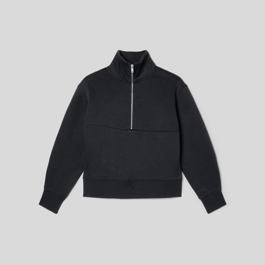 The ReTrack Half-Zip Sweatshirt | Black