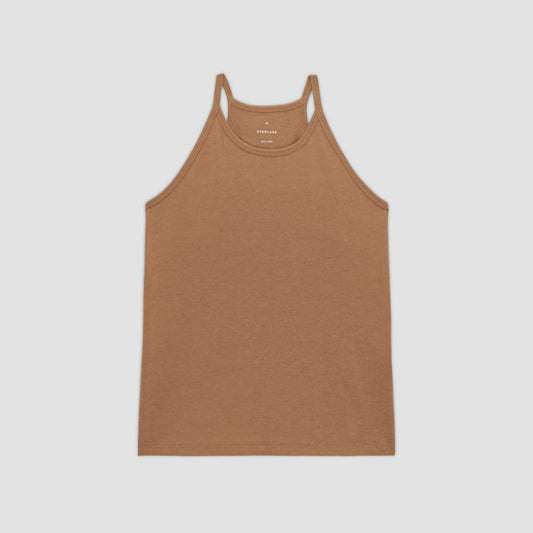 The Hemp Cutaway Tank | Carob Brown