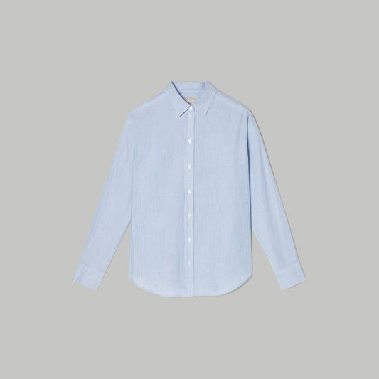 The Must-Have Shirt in Silky Cotton | Lapis Blue / White