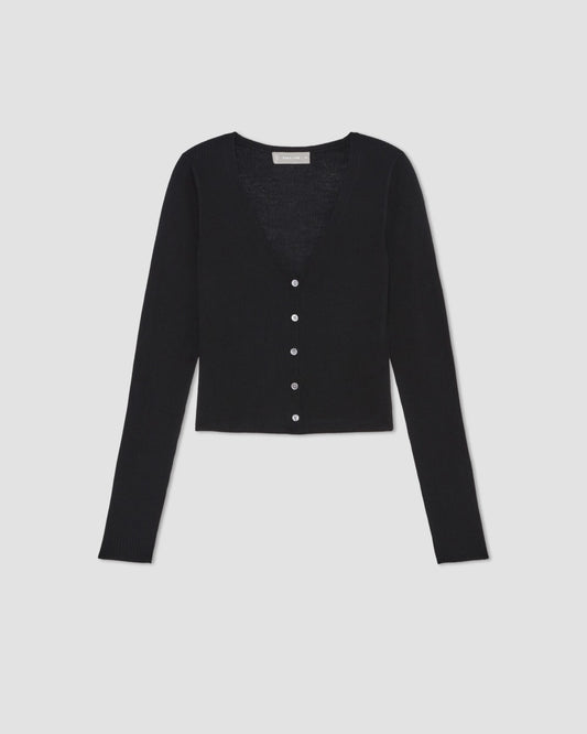 The Cardigan in Ultrasoft Merino | Black