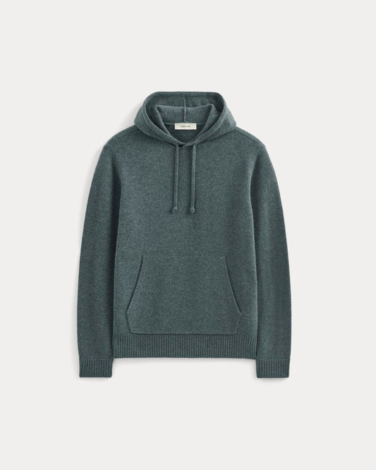 The Felted Merino Hoodie | Heather Midnight Navy