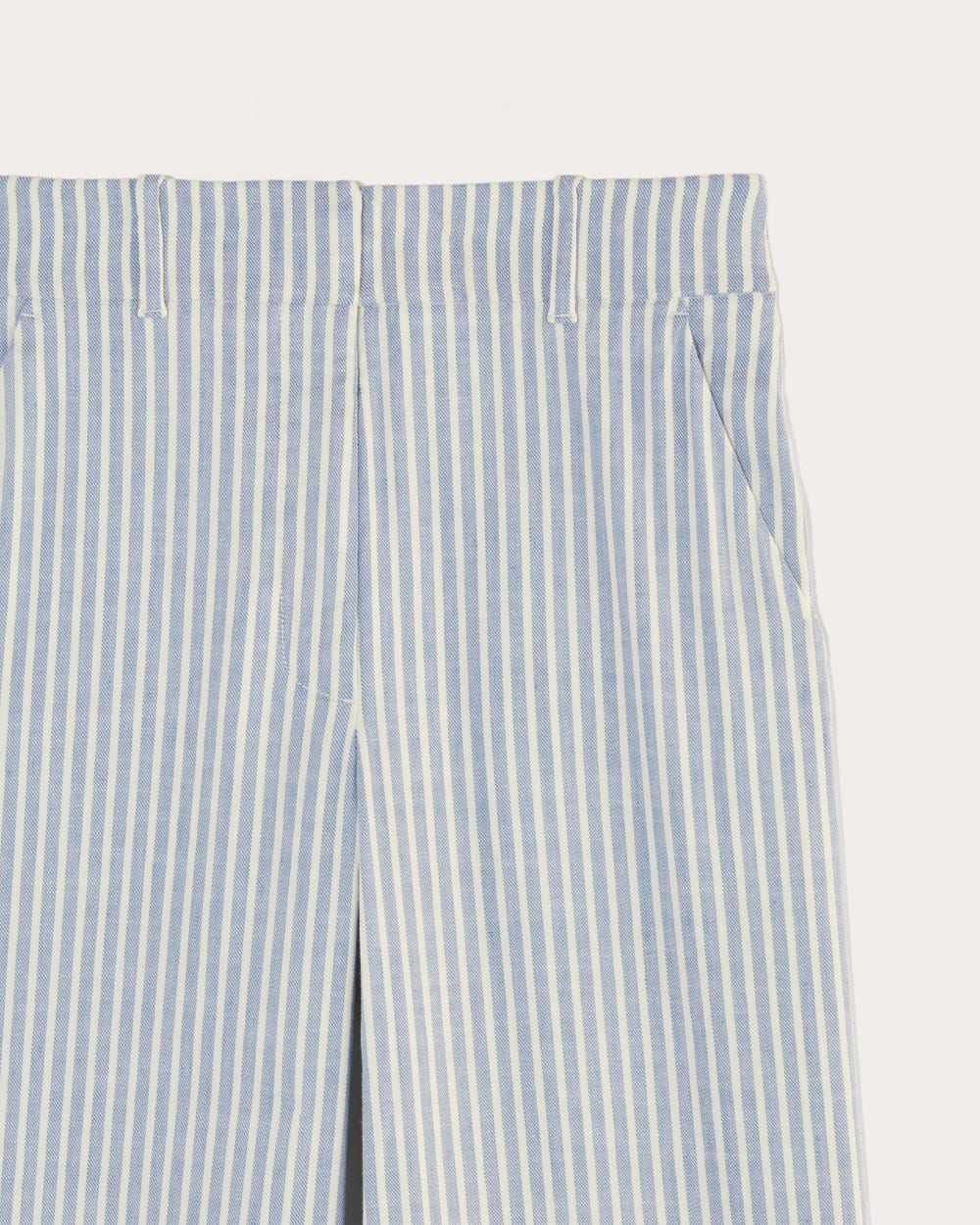 The Wide-Leg Pant in Stretch Linen | Bluebell / Bone