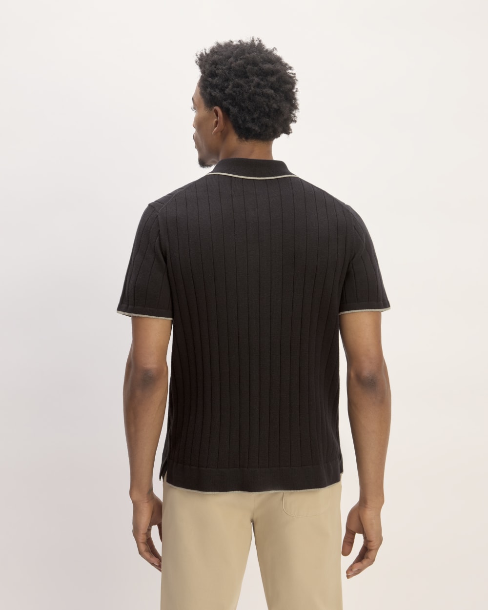 The No-Sweat Button-Down Polo | Black