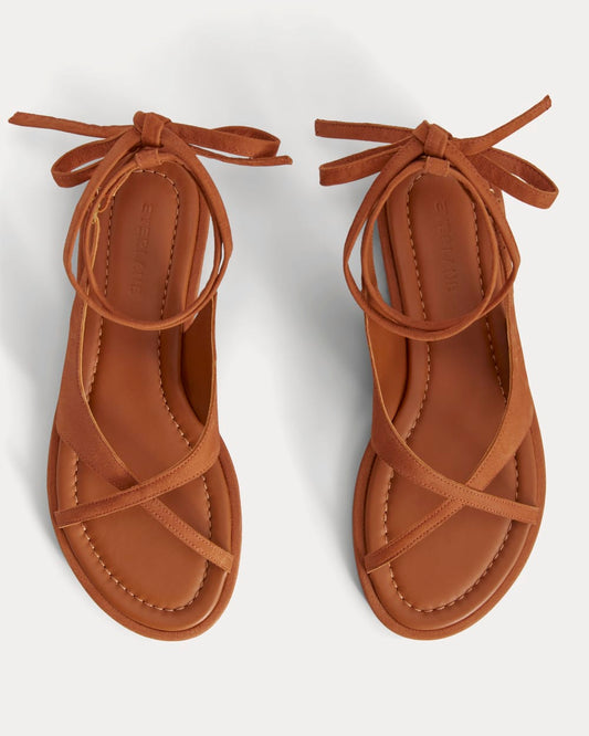 The Leather Crisscross Sandal | Cinnamon