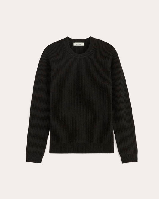 The Fisherman Crew in Wool Cashmere | Black