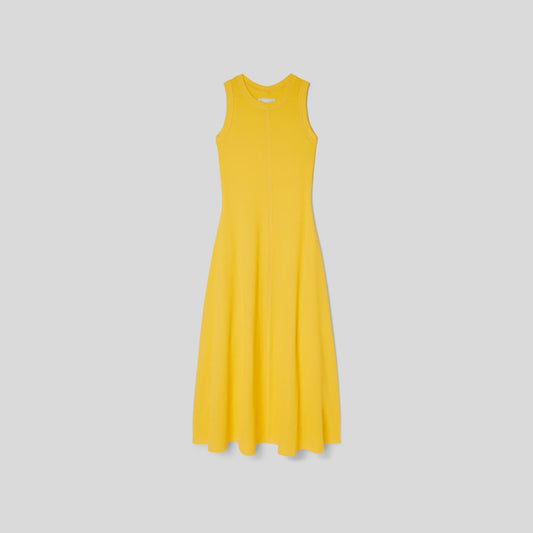 The Organic Cotton Waffle Tank Dress | High Visibility Yellow