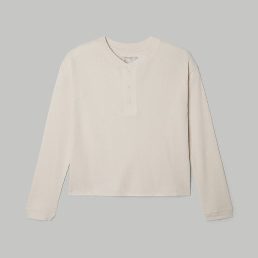 The Organic Cotton Waffle Henley | Brazilian Sand