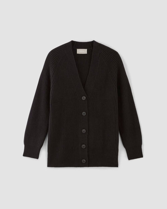 The Felted Merino Cocoon Cardigan | Black