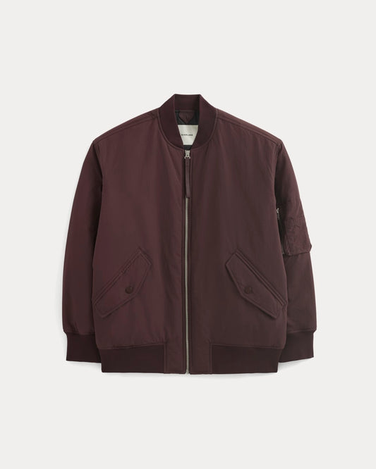 Renew Oversized Puffer Bomber | Deep Plum
