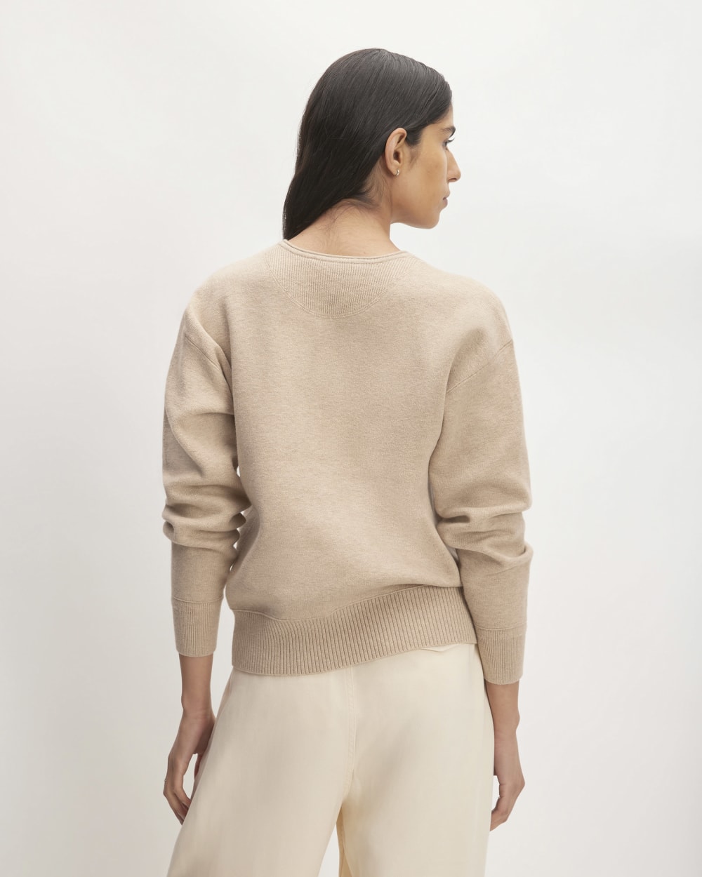 The Cotton-Merino Vintage Henley | Warm Oat Heather