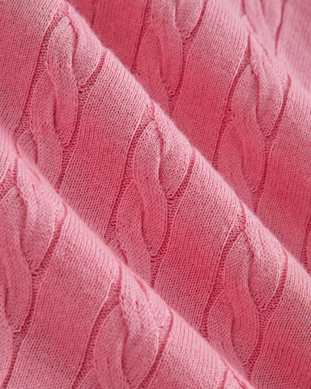 The Cable Crew in Cotton Cashmere | Deep Pink