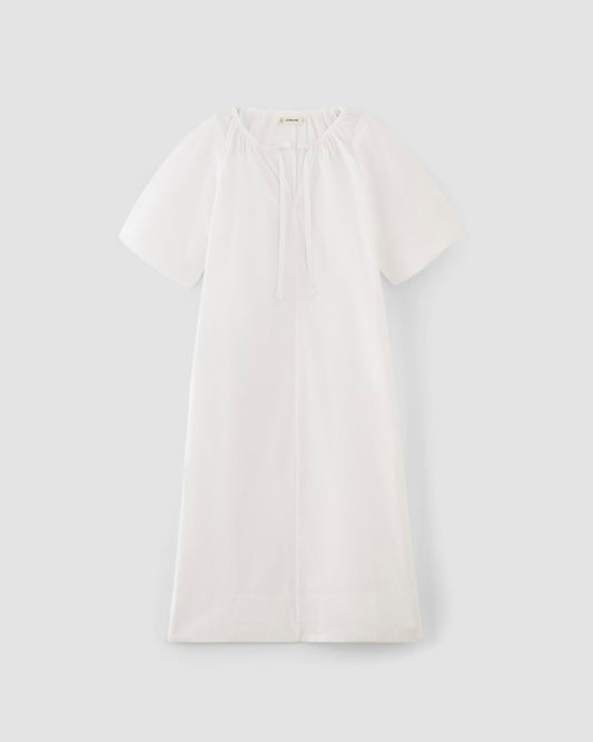 The Supima® Puff-Sleeve Dress | White