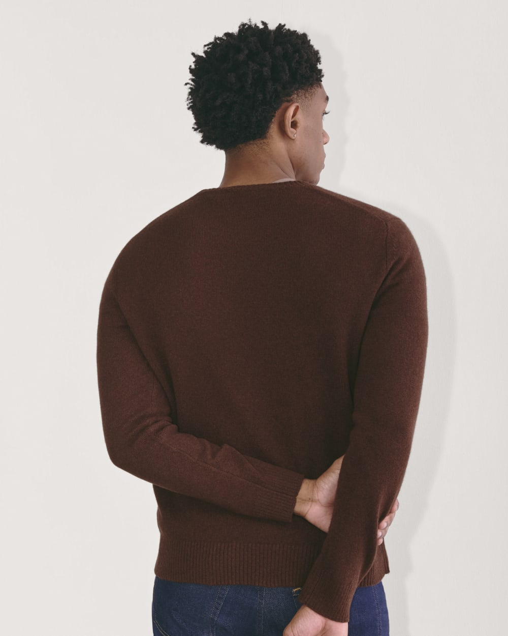 The Premium Merino Crew Neck Sweater | Heather Mahogany