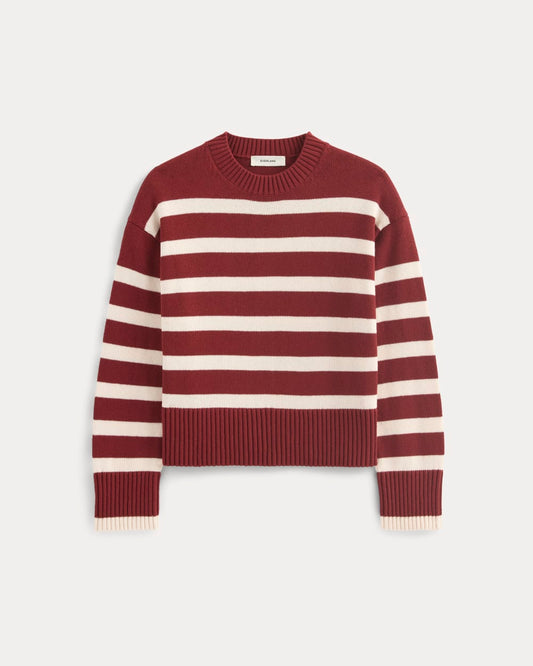 The Boxy Sweater in Everyday Cotton | Merlot / Canvas