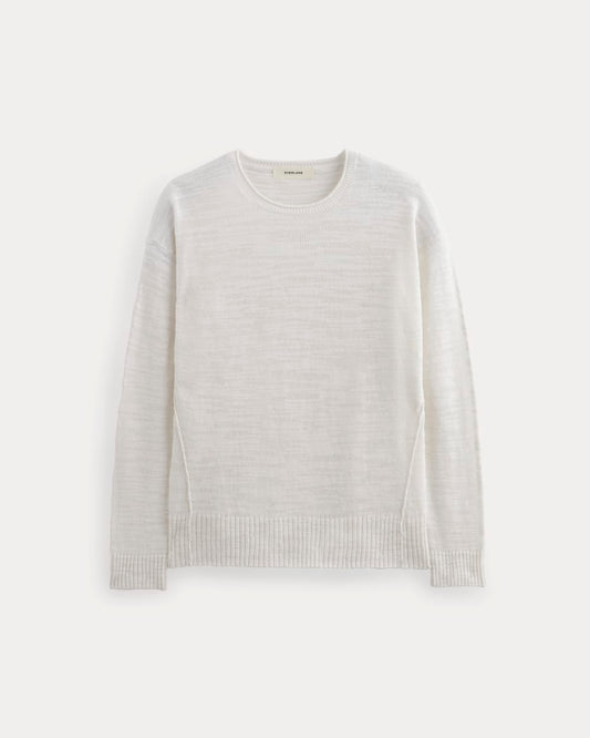 The Slouch Sweater in Cotton Linen | White