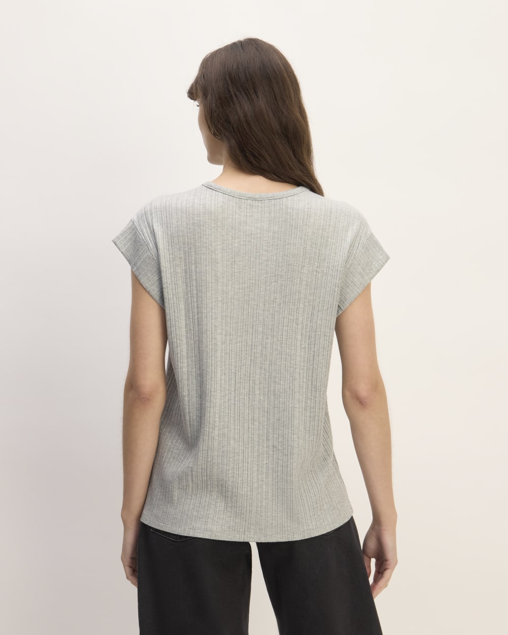 The Rib Muscle Tee | Heathered Grey