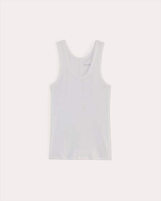 The Luxe Rib Tank | White