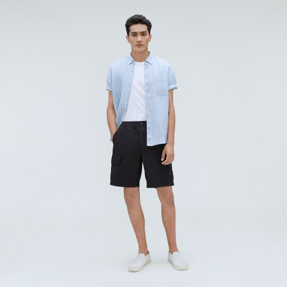 The Cotton Linen Short | Black
