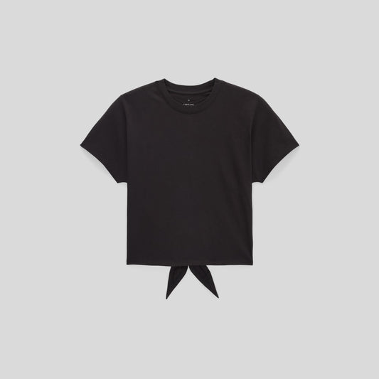 The Organic Cotton Tie Back Tee | Black