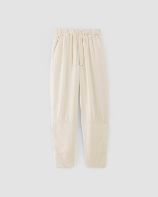 The Linen Pull-On Barrel Pant | Bone