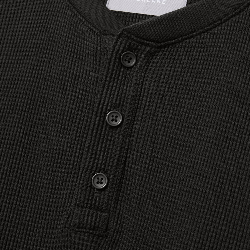 The Waffle Long-Sleeve Henley Tee | Black