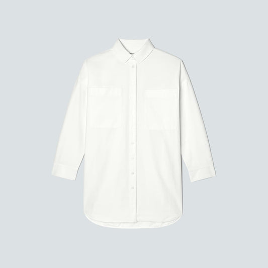 The Way Long Oxford Shirt | White