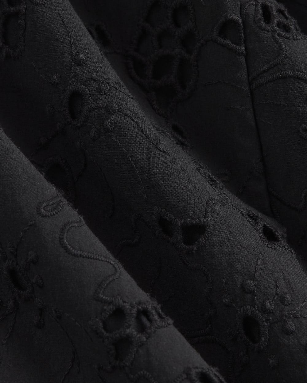 The Eyelet Midi Dress | Black