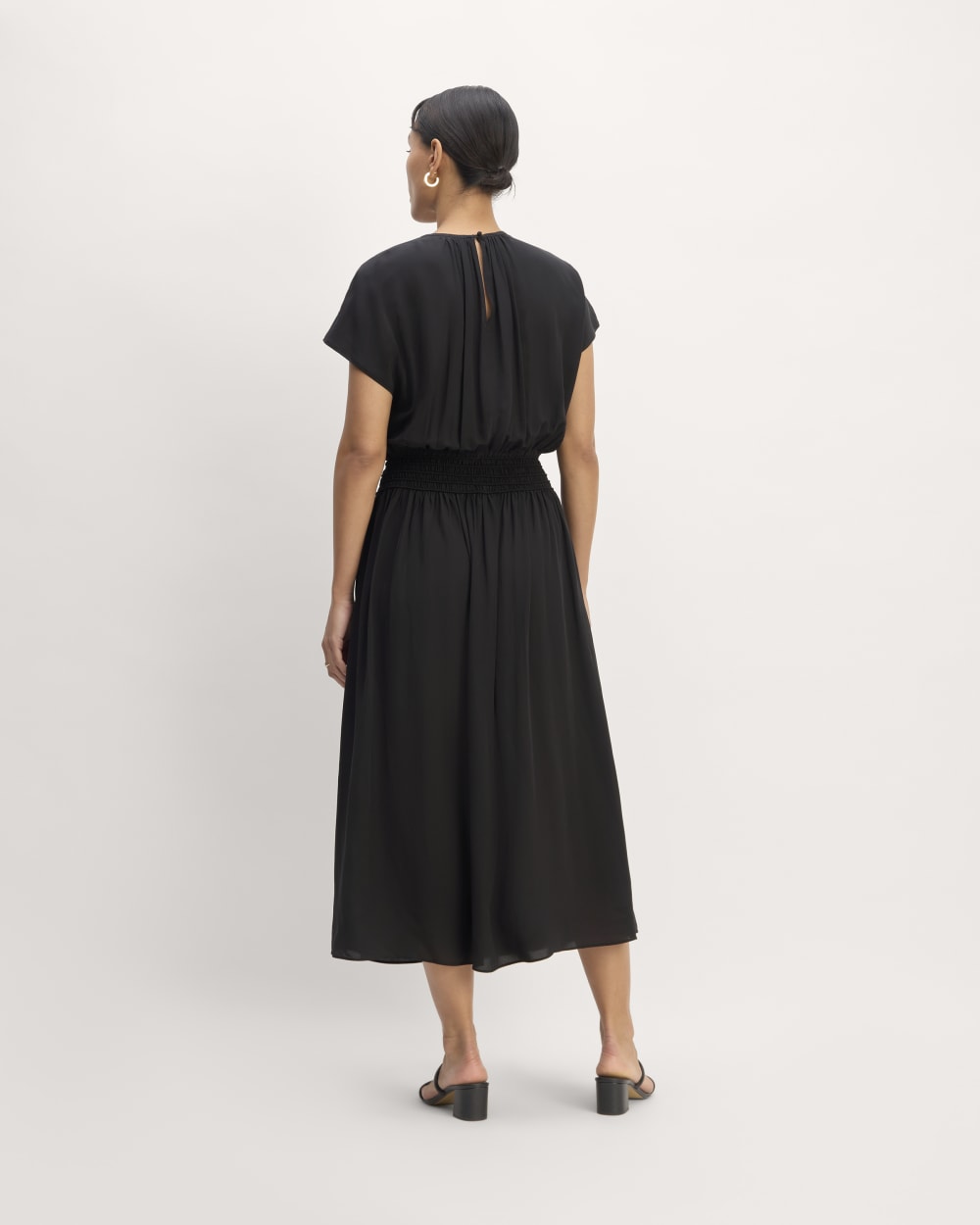 The Gathered Midi Dress | Black
