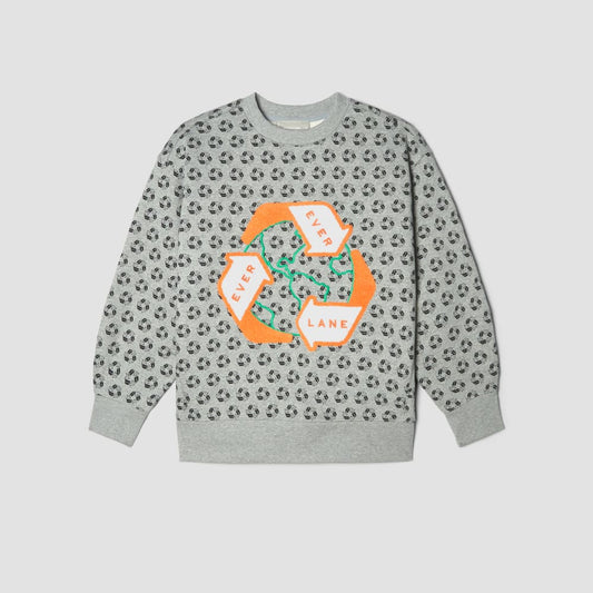 The ReTrack Oversized Crew | Earth Day Grey Multi
