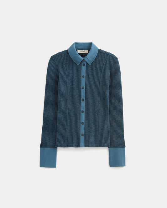 Cozy Rib Button-Up | Mood Indigo