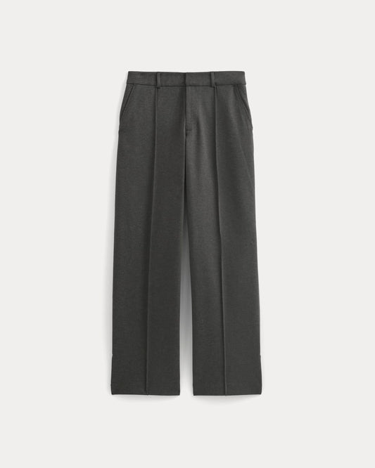 Dream Wide-Leg Trouser | Heathered Soot