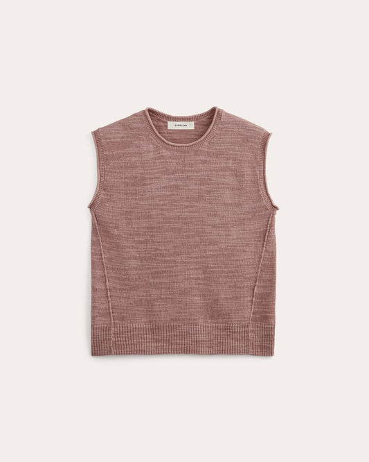 The Muscle Sweater in Cotton Linen | Rose Dusk