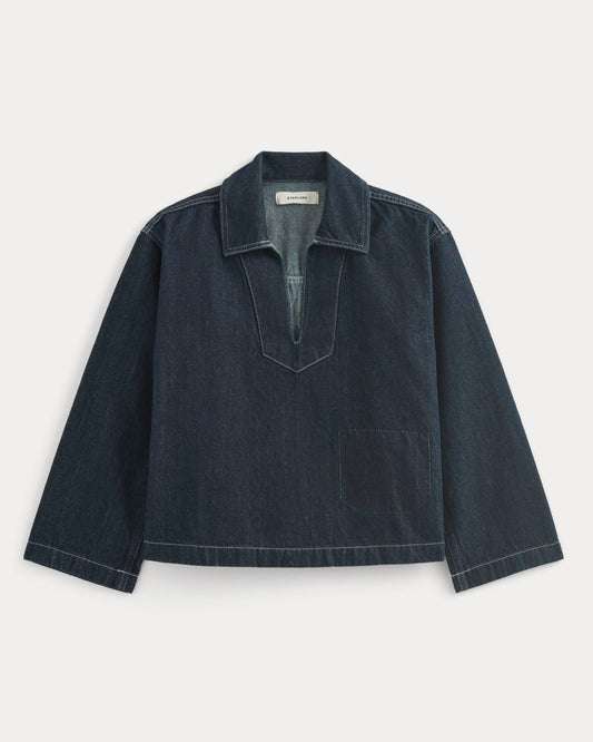 The Cropped Denim Tunic | Tungsten Rinse