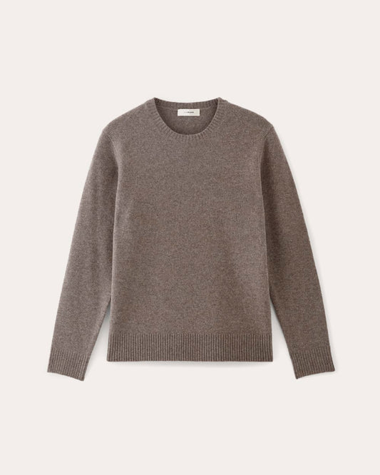 The Premium Merino Crew Neck Sweater | Taupe Melange