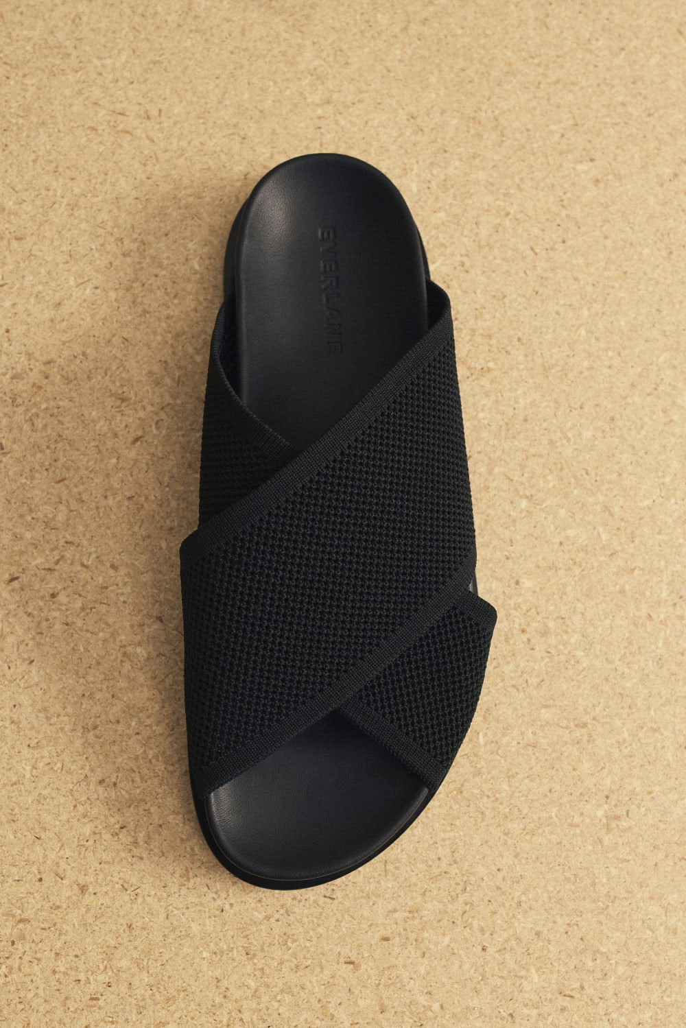 The ReKnit Form Crossover Sandal | Black