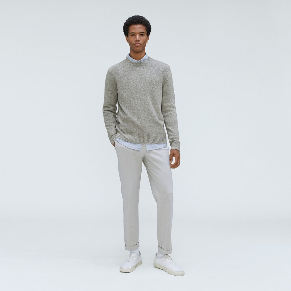 The Merino-Blend Crewneck Sweater | Heathered Grey