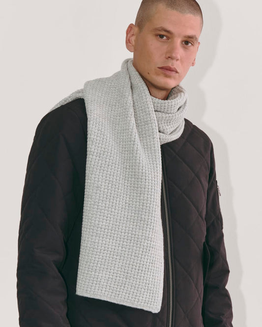The Waffle Scarf | Heather Grey