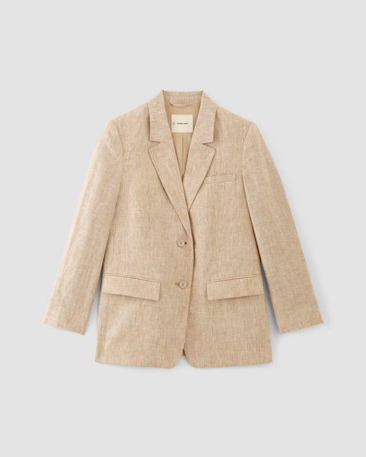 The Oversized Blazer in Linen | Cornstalk Chambray