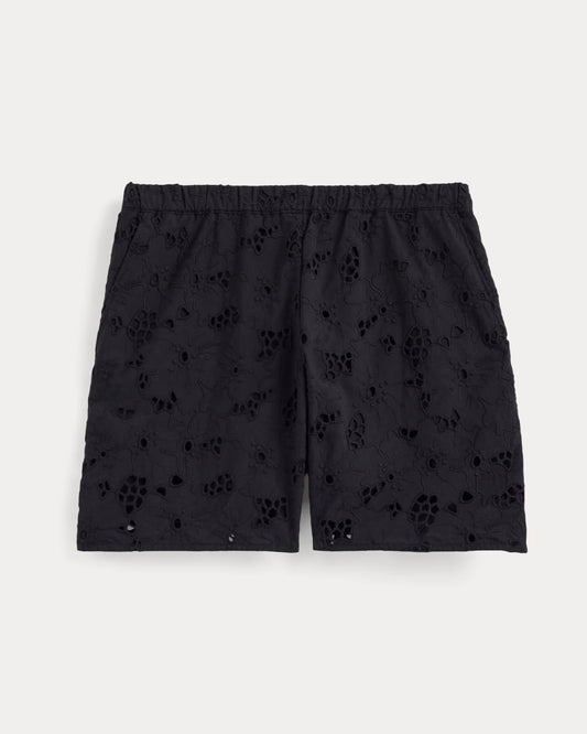 The Eyelet Pull-On Short | Black