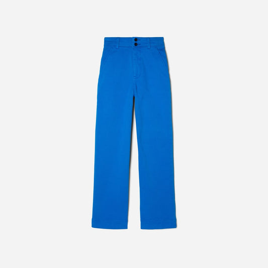 The Organic Wide-Leg Pant | Lapis Blue