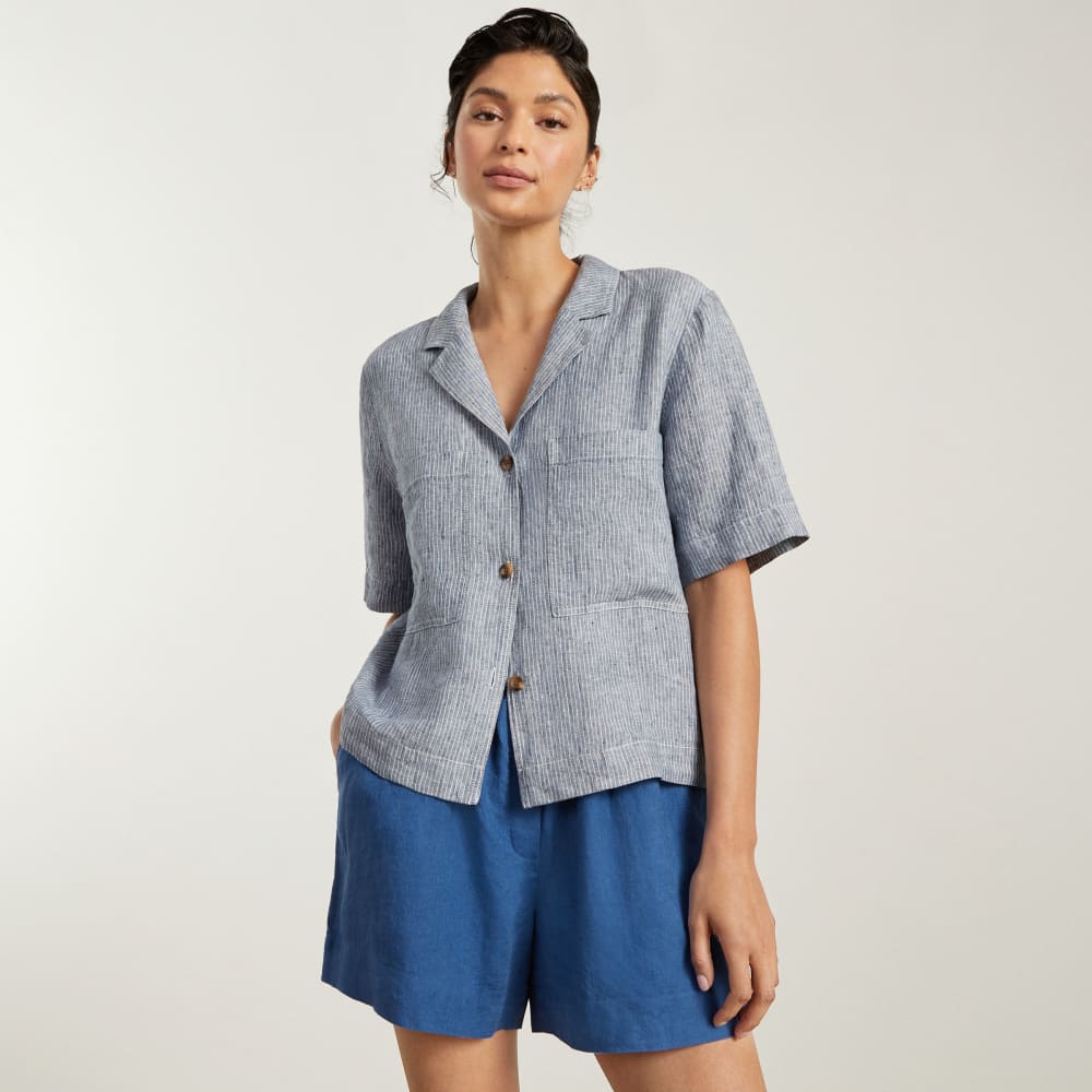 The Linen Boxer Short | Deep Blue