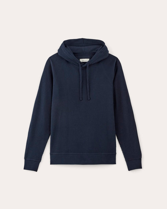 The Waffle-Knit Hoodie | Navy
