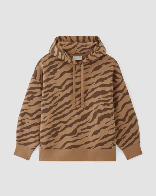The ReTrack Hoodie | Cocoa Tiger Stripe