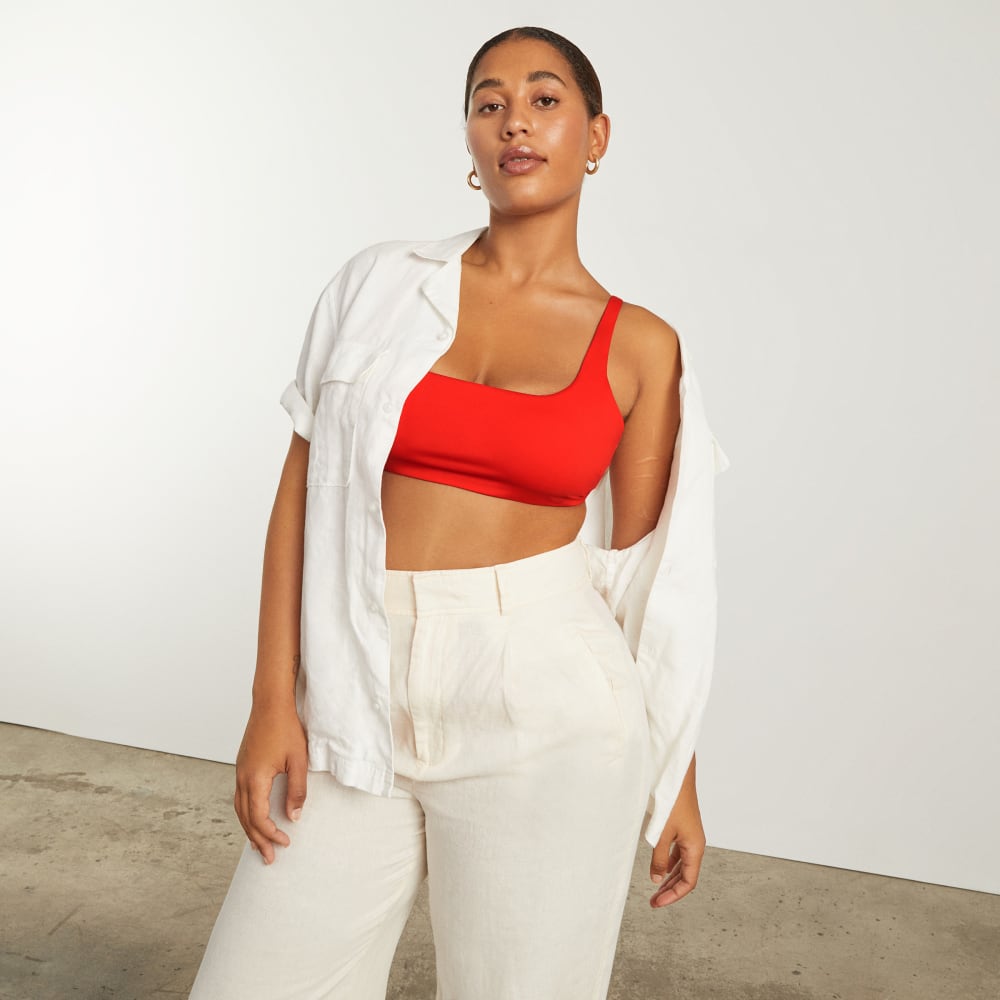 The Square-Neck Bikini Top | Bright Red