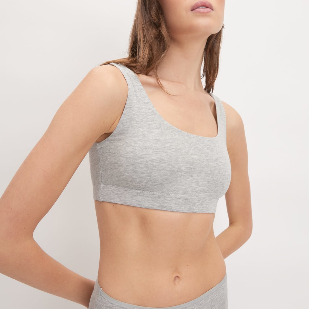 The Cotton Tank Bra | Heathered Grey